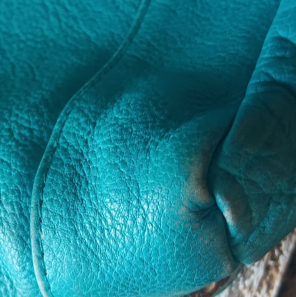 ANABAGLISH Large Turqoise Leather Boho Crossbody Handbag ⚘️ - Picture 12 of 13